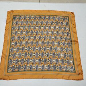 ❤️New BARRY KIESELSTEIN - CORD Potiron Orange Silk Pocket Square Scarf